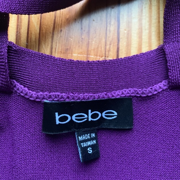 Form fitting purple Bebe dress - Picture 4 of 4